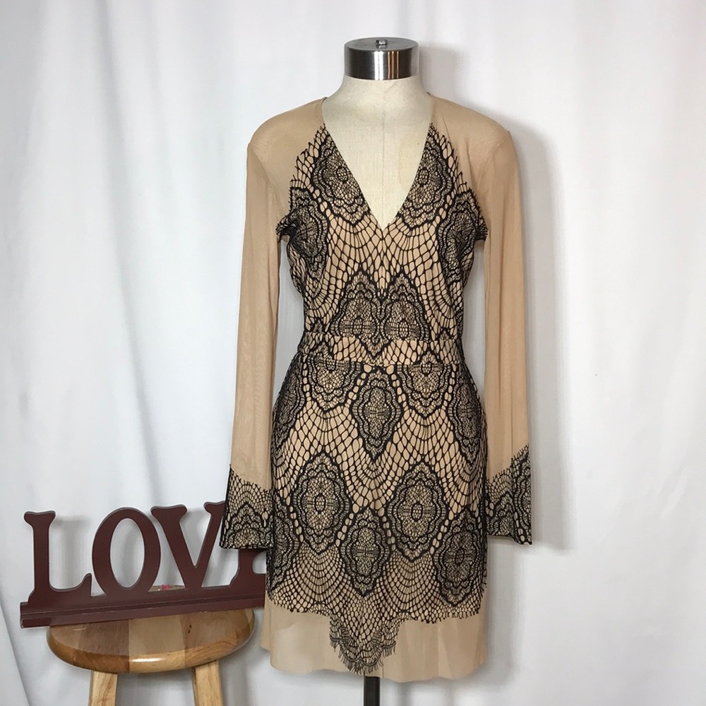 Venus Black and Tan mini dress